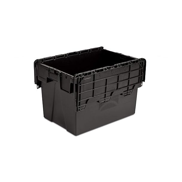 Black lidded crate