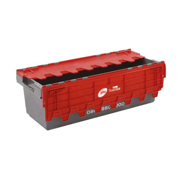 Red lidded metre crate