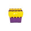 Large purple and yellow computer crate