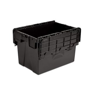 Black lidded crate